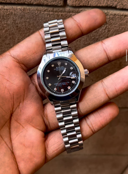 Rolex (Silver-Black)